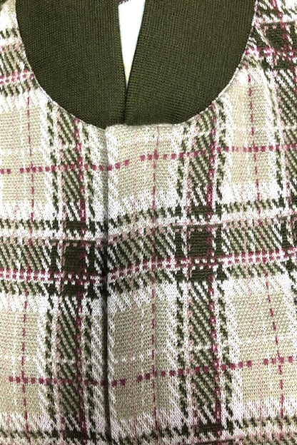 BOMBER CACHEMIRE À CARREAUX KAKI VAR KAKI