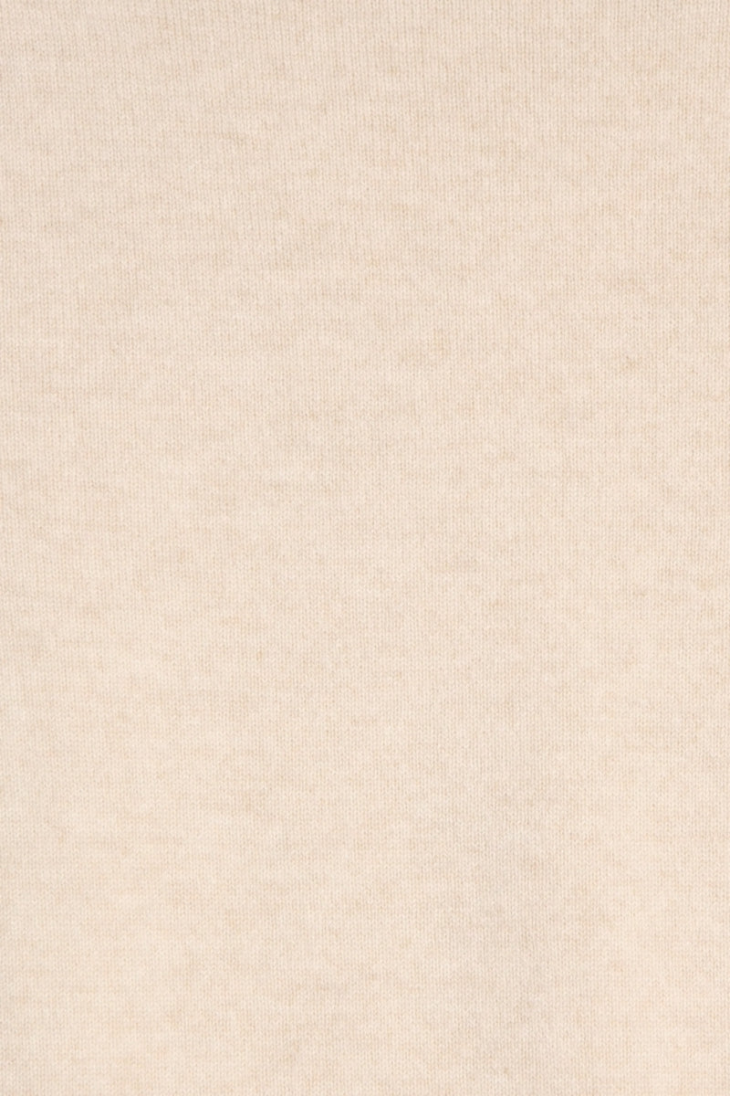 CACHEMIRE COL V CINTRÉ CREAM 18638 CREAM