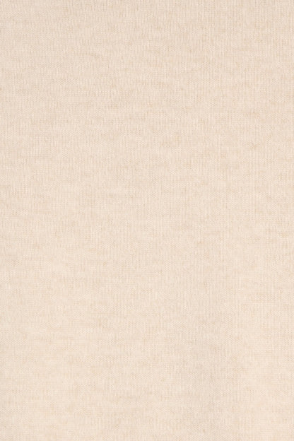 CACHEMIRE COL V CINTRÉ CREAM 18638 CREAM