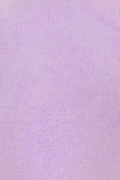 CACHEMIRE COL V CINTRÉ LILAC 1592S LILAC