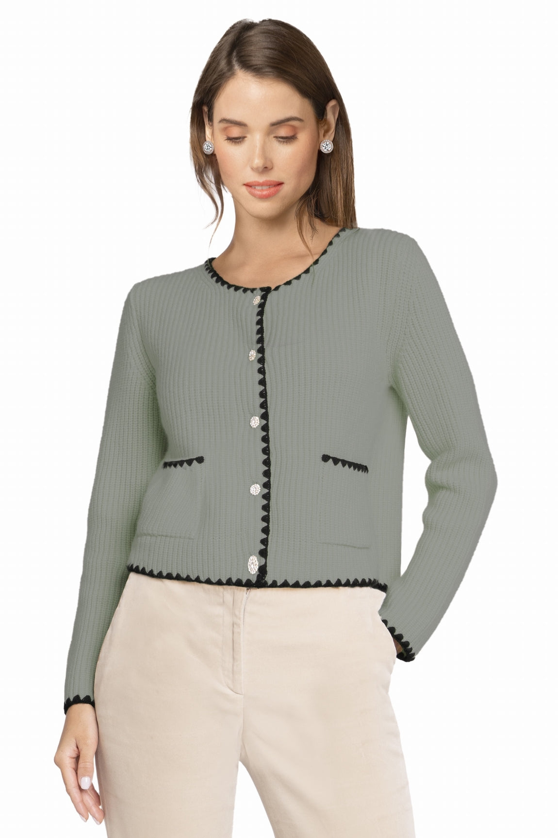 CARD. COURT MAILLE ANGLAISE LT GREY-BLACK 25021 LT GREY-BLACK