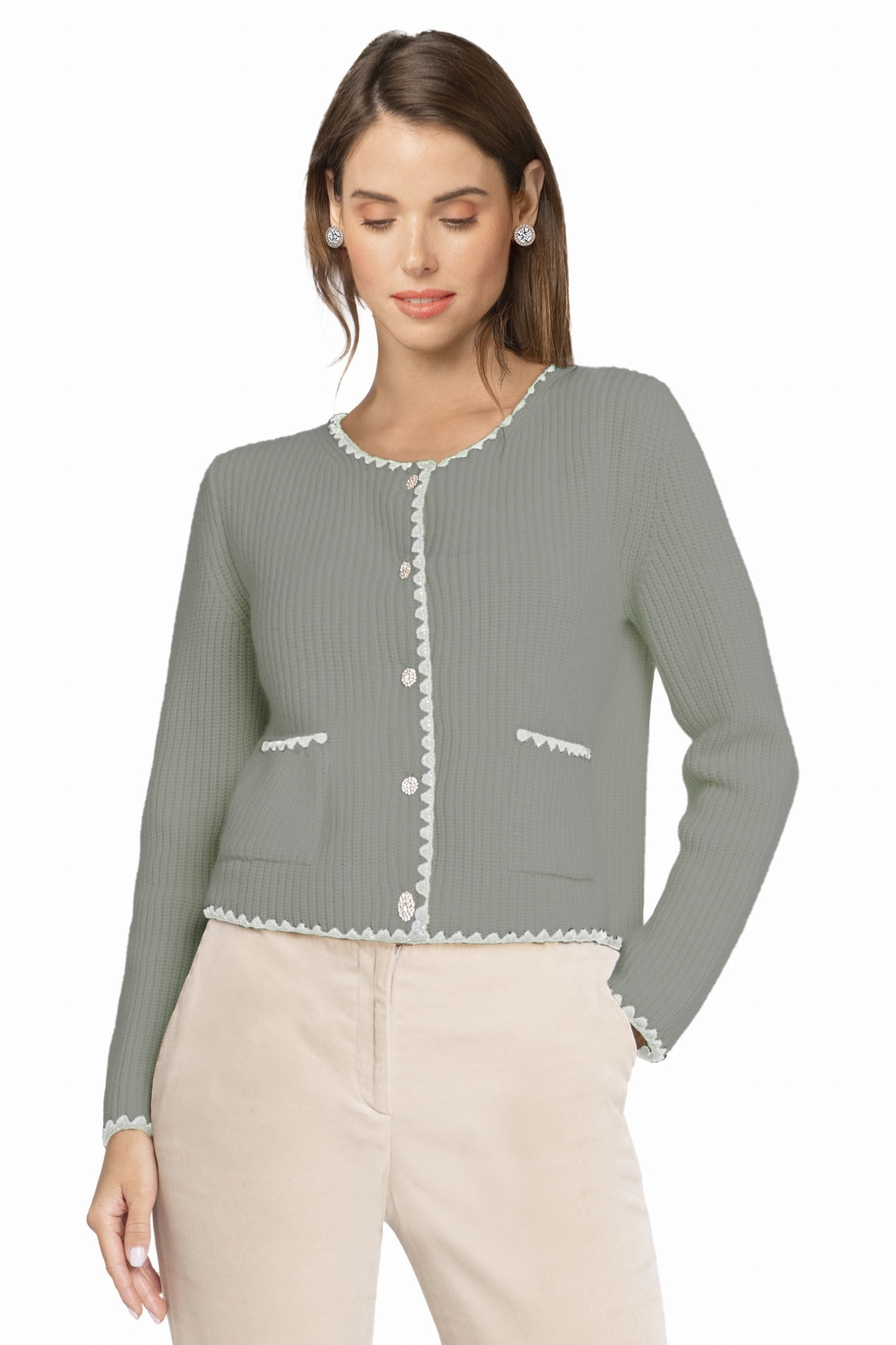 CARD. COURT MAILLE ANGLAISE LT GREY-WHITE 072 LT GREY-WHITE