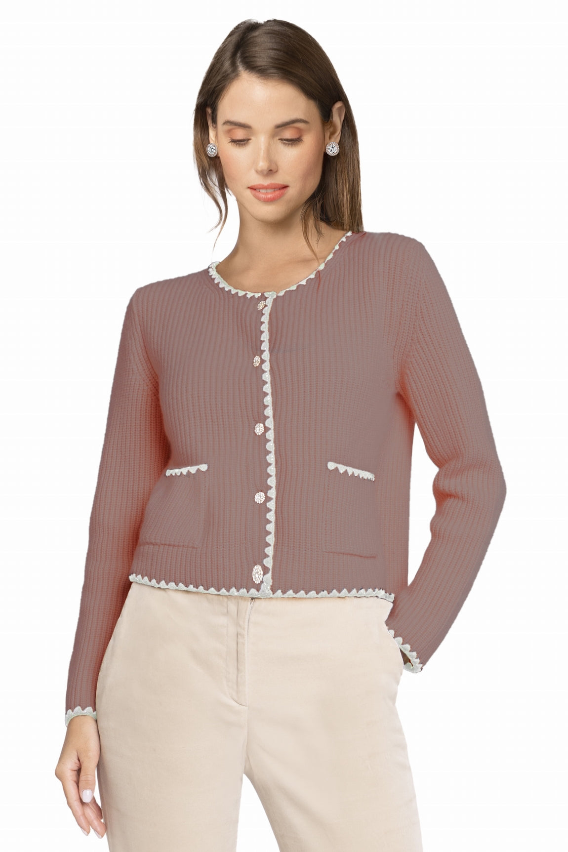 CARD. COURT MAILLE ANGLAISE LT PINK-GREY 201695 LT PINK-GREY
