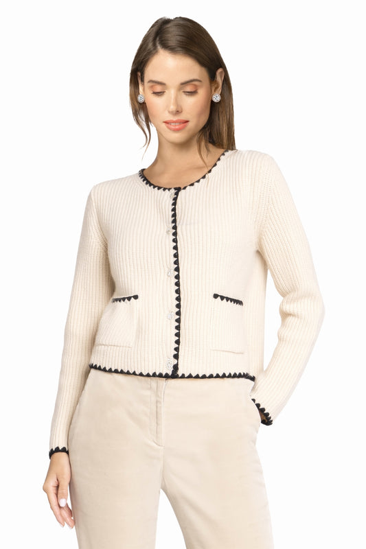 CARD. COURT MAILLE ANGLAISE NAVY-LT GREY