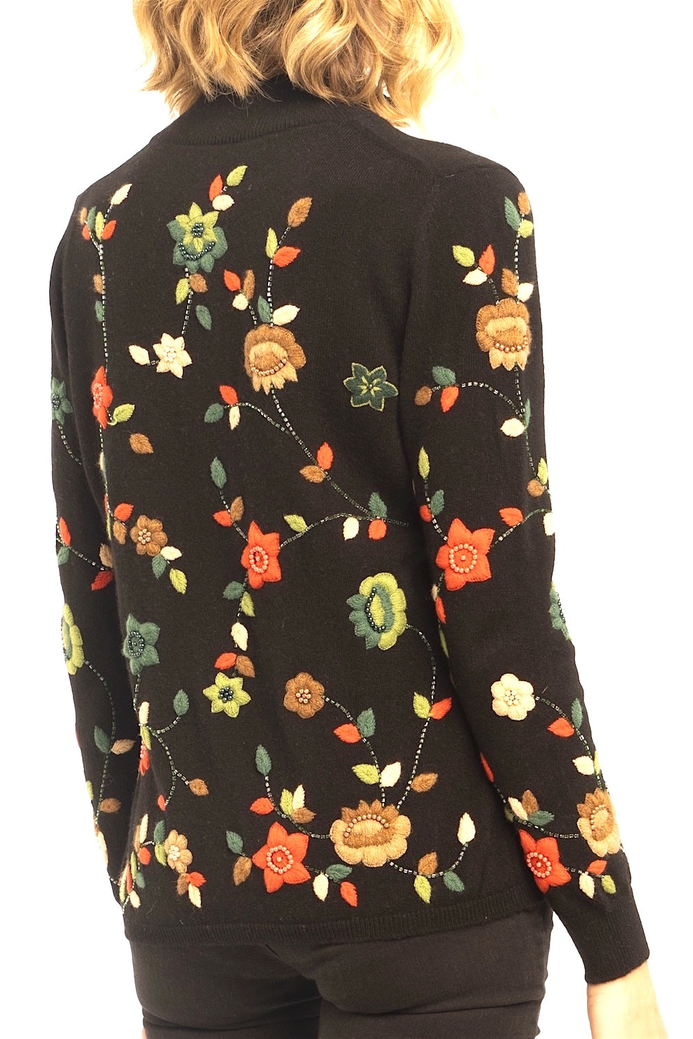 CARD. ZIPPÉ BRODERIES & PERLES BLACK