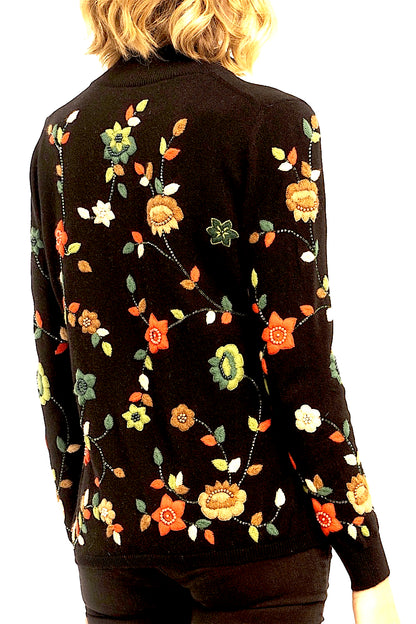 CARD. ZIPPÉ BRODERIES & PERLES BLACK 8010 BLACK