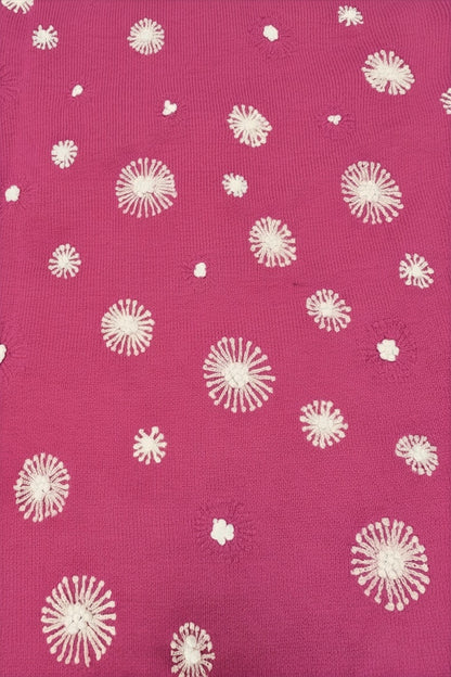 CARDIGAN À BRODERIES FLORALES CORAL RED 54674 CORAL RED