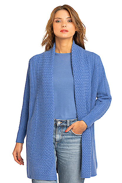 CARDIGAN CACHEMIRE ARAN TAUPE 8073 TAUPE