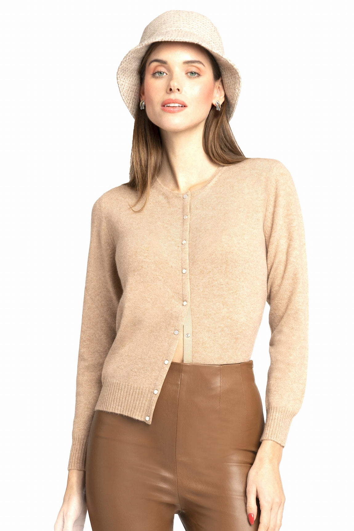 CARDIGAN CACHEMIRE CAMEL