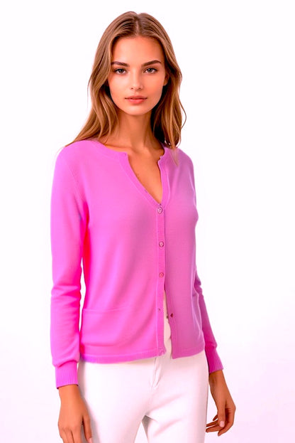 CARDIGAN CACHEMIRE COL ROND B. GUM 22644 B. GUM