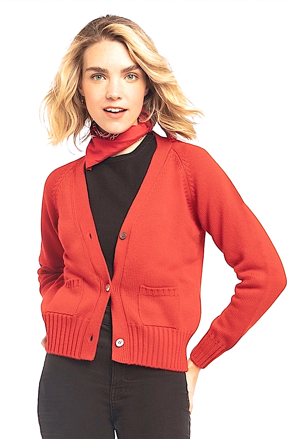 CARDIGAN CACHEMIRE COURT COL V DK GREY 1AE0 DK GREY
