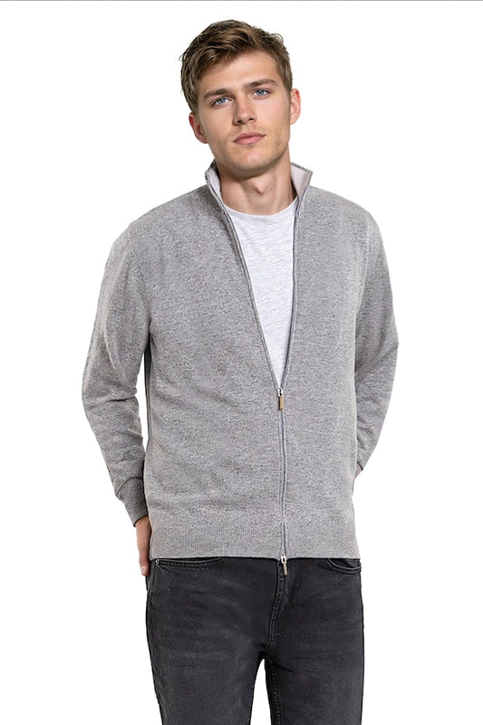 CARDIGAN CACHEMIRE ZIPPÉ HOMME 51894-53630 NAVY