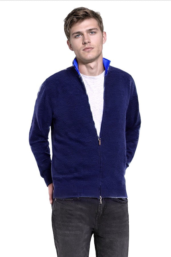 CARDIGAN CACHEMIRE ZIPPÉ HOMME 51894-53630 NAVY 51894-53630 NAVY