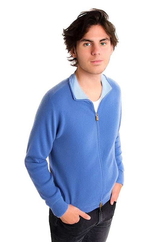 CARDIGAN CACHEMIRE ZIPPÉ HOMME 52360-1000068 KAKI