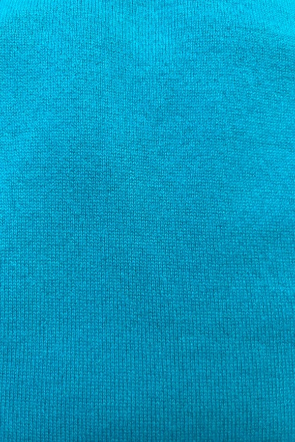 CARDIGAN CACHEMIRE ZIPPÉ TURQUOISE 37652 TURQUOISE