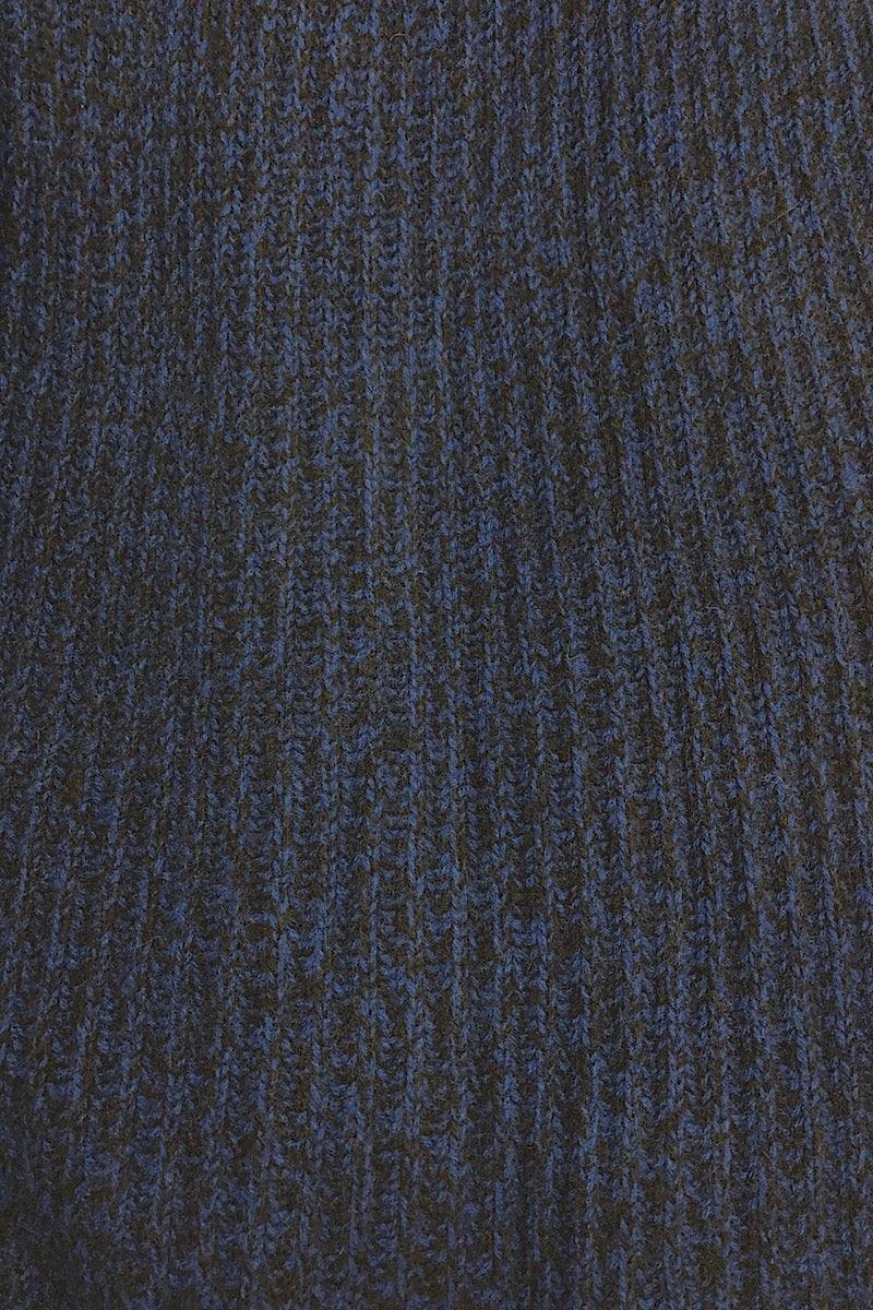 CARDIGAN COL CHÂLE CACHEMIRE BLUE-BLACK VAR3 BLUE-BLACK