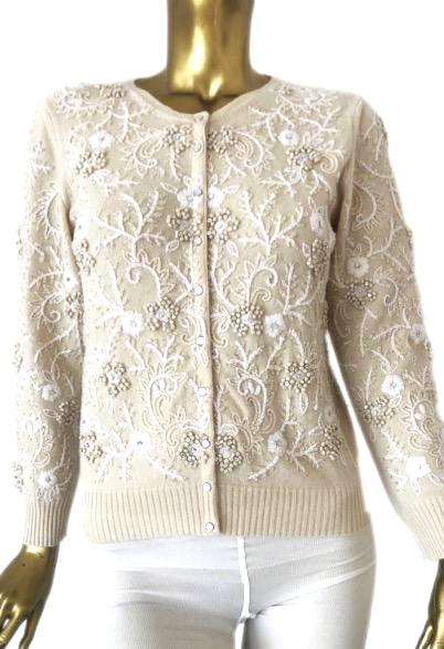 CARDIGAN COL ROND CACHEMIRE CREAM