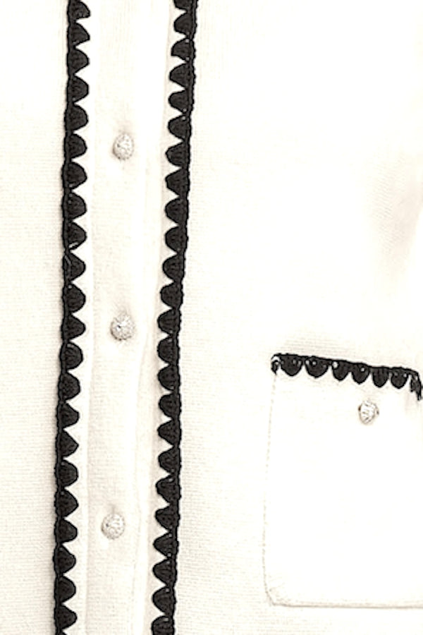 CARDIGAN COL ROND CACHEMIRE OFF WHITE 9617 OFF WHITE