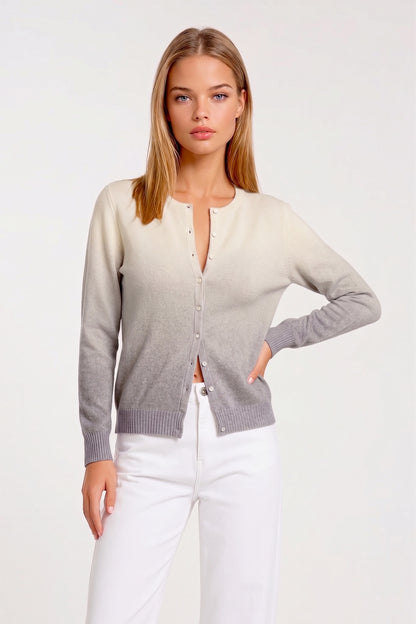 CARDIGAN COL ROND TYE DYE MED. GRAY 5042S MED. GRAY