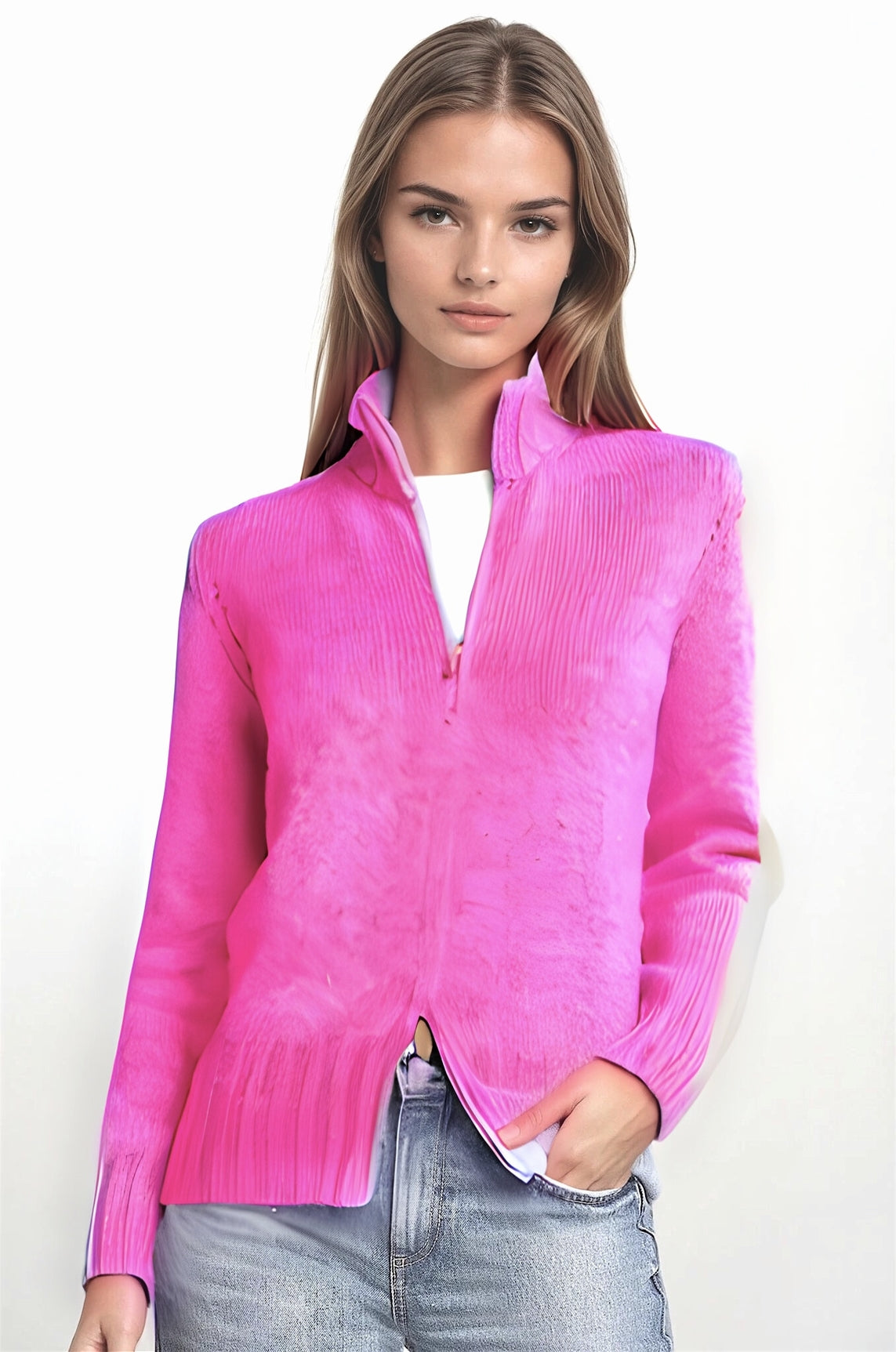 CARDIGAN ZIPPÉ CACHEM. 2-FILS B. GUM 22644 B. GUM