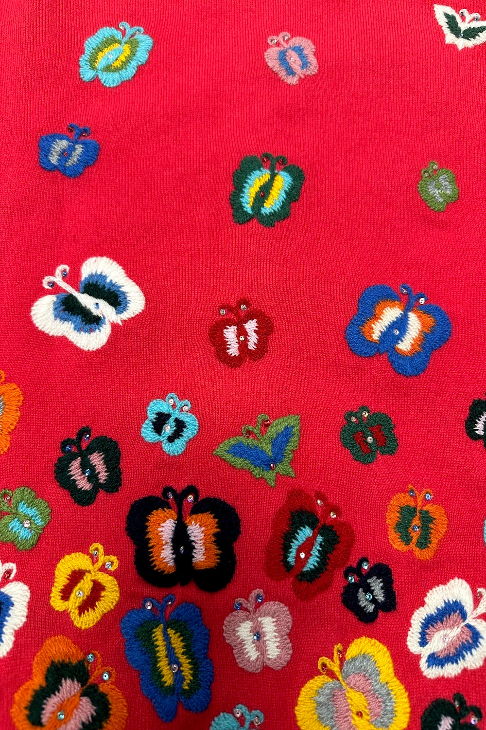 CARDIGAN ZIPPÉ CACHEM. BRODÉ CORAL RED 54674 CORAL RED