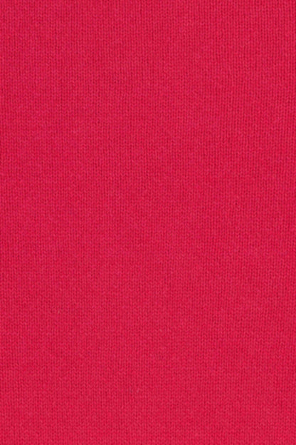 CARDIGAN ZIPPÉ CACHEMIRE UNI CORAL RED