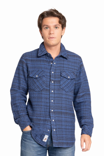 CHEMISE À CARREAUX BLUE DENIM BLUE