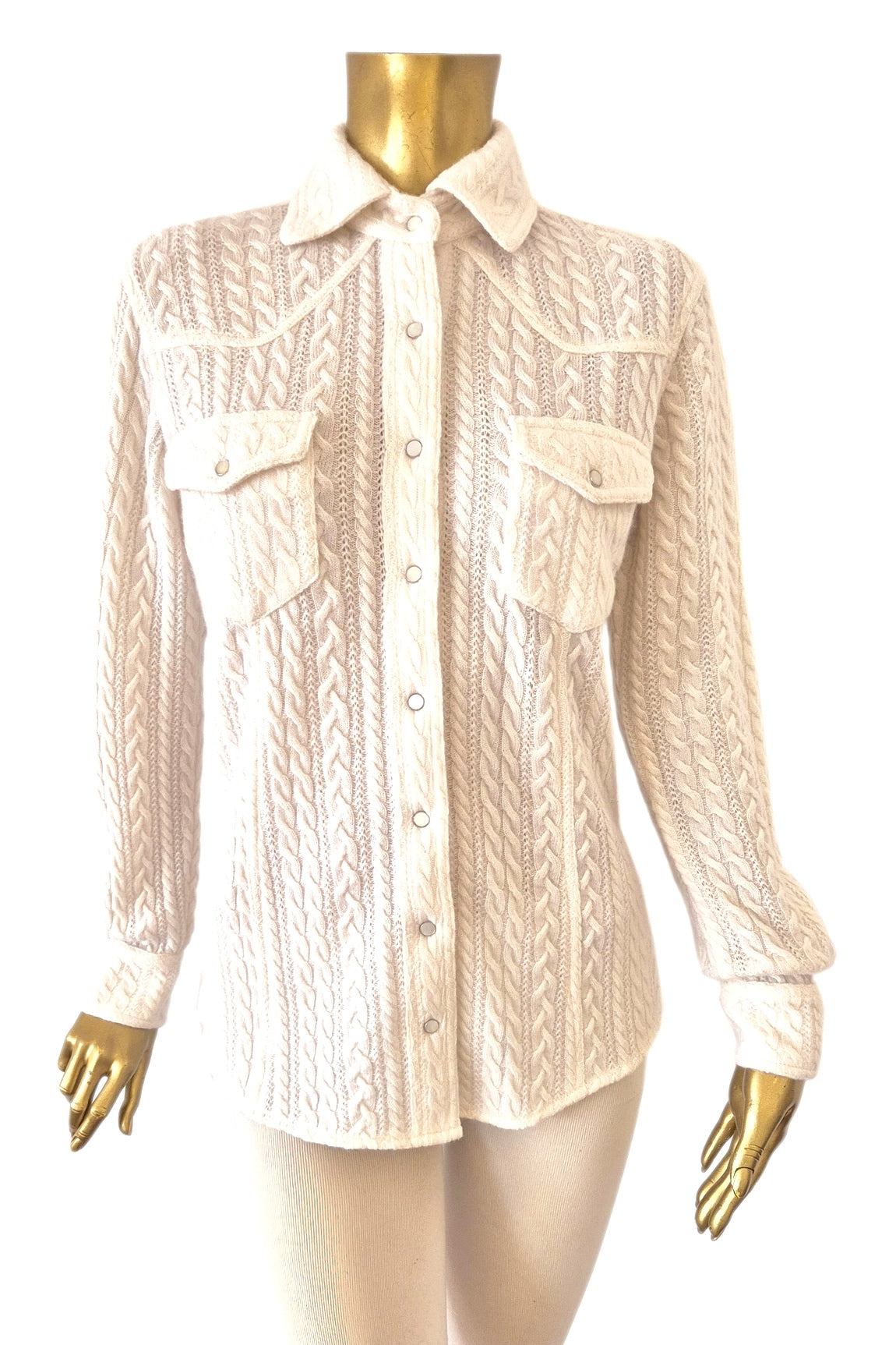 CHEMISE À TORSADES AJOUREES WHITE