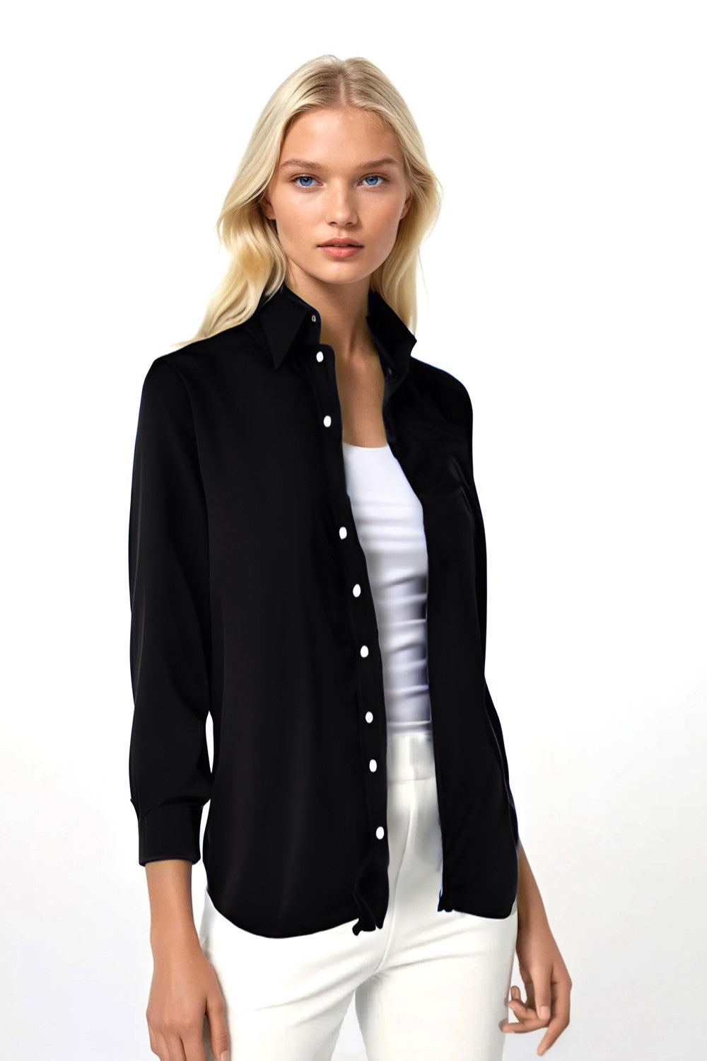 CHEMISE À VOLANTS CACHEMIRE BLACK 8010 BLACK