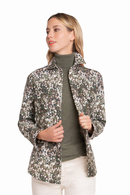 CHEMISE CACHEM. BRODÉE CAMOUFL GREEN