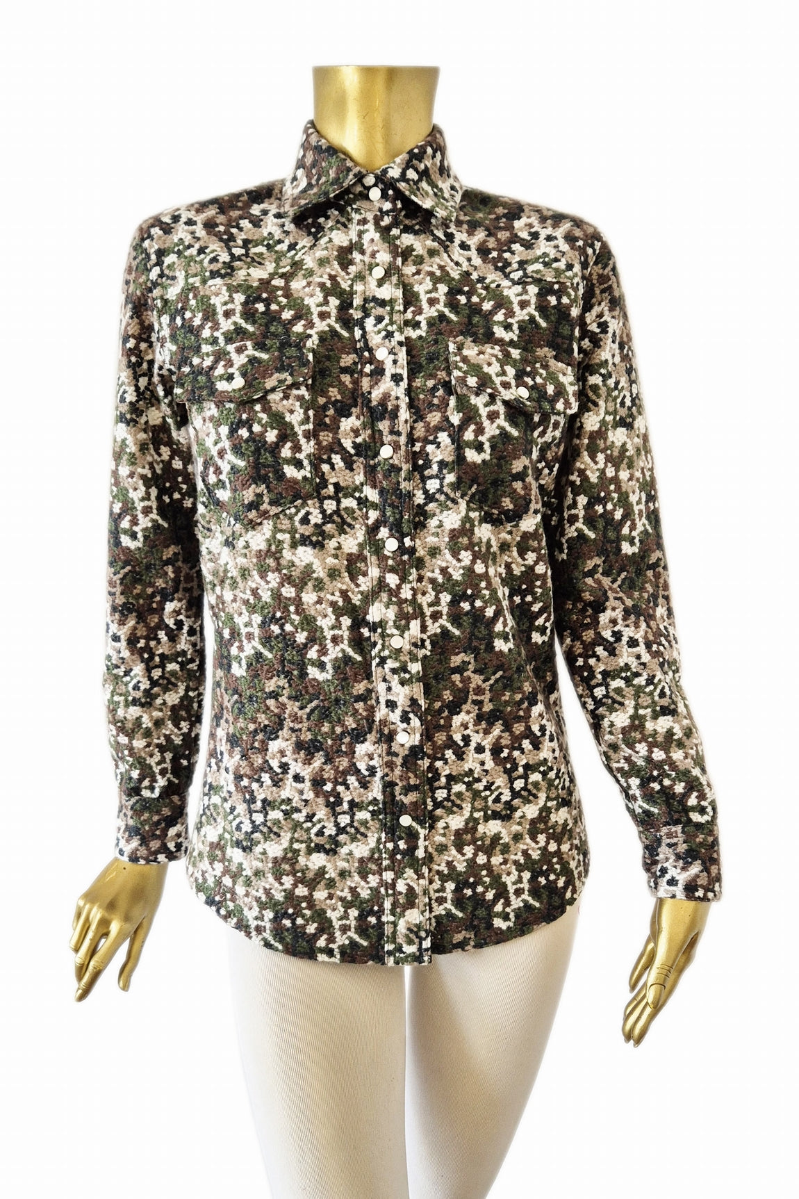 CHEMISE CACHEM. BRODÉE CAMOUFL GREEN