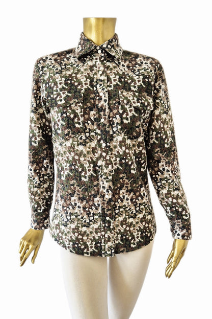 CHEMISE CACHEM. BRODÉE CAMOUFL GREEN