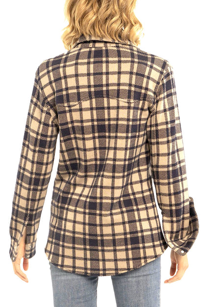 CHEMISE CACHEMIRE À CARREAUX 35785-32855 NAVY-BEI