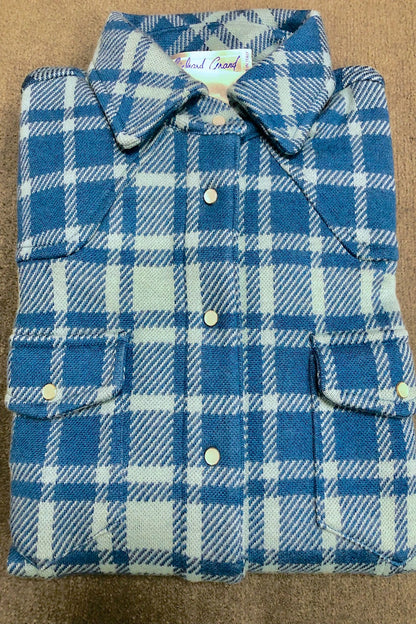 CHEMISE CACHEMIRE À CARREAUX 607190-54660 BLUE-TU 607190-54660 BLUE-TU