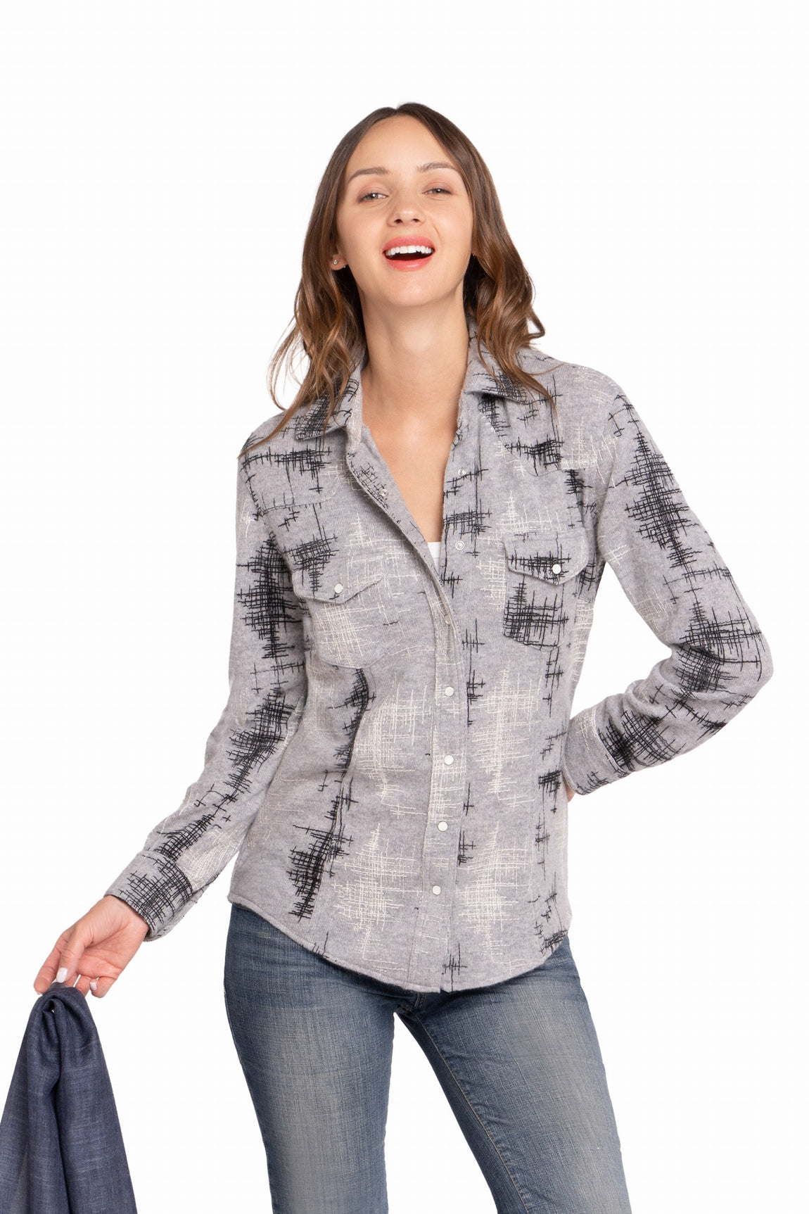 CHEMISE CACHEMIRE MACRAMÉ GREY 15966 GREY