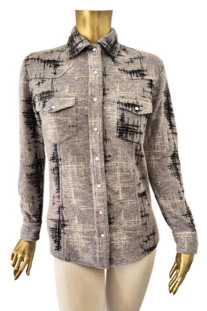 CHEMISE CACHEMIRE MACRAMÉ GREY