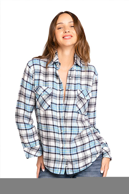 CHEMISE CACHEMIRE TARTAN LÉGER MULTIC