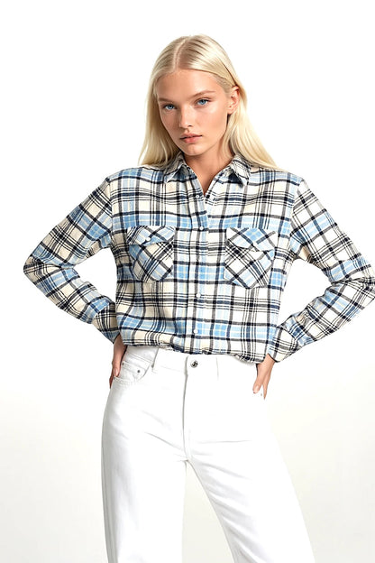 CHEMISE CACHEMIRE TARTAN LÉGER MULTIC