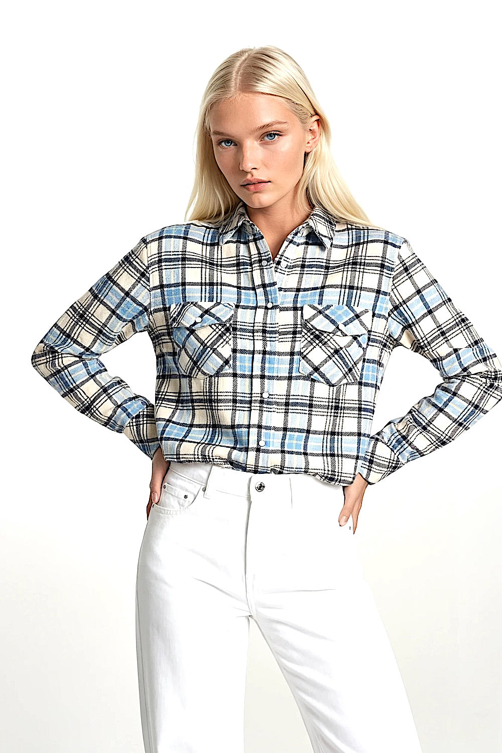 CHEMISE CACHEMIRE TARTAN LÉGER MULTIC VAR1 MULTIC