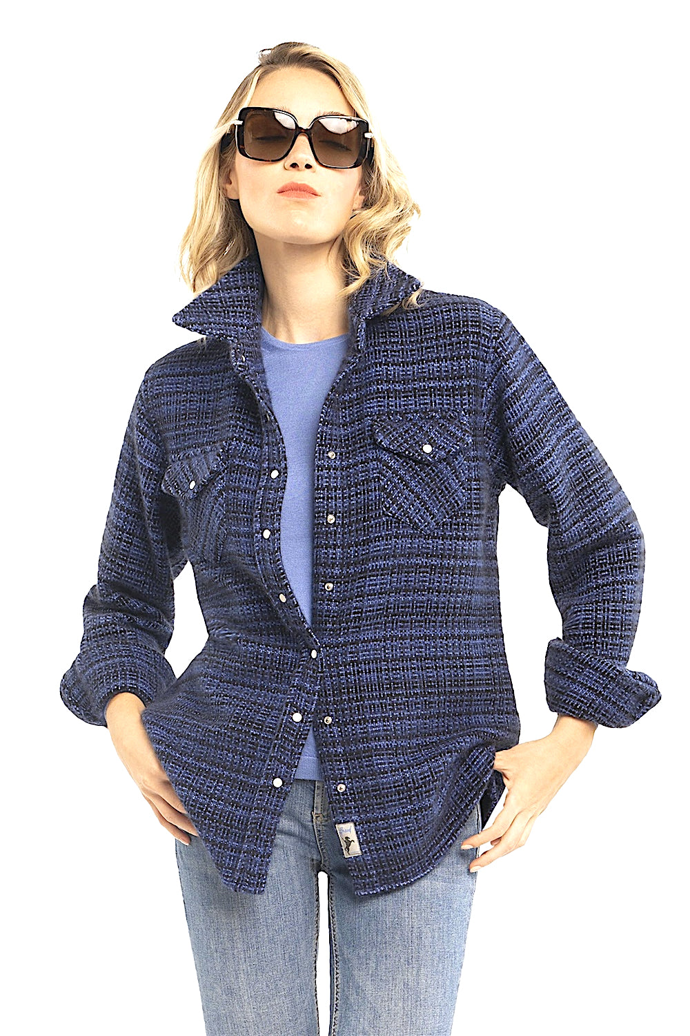 CHEMISE CARREAUX DÉLAVÉS IRRÉG JEANS 53630 JEANS