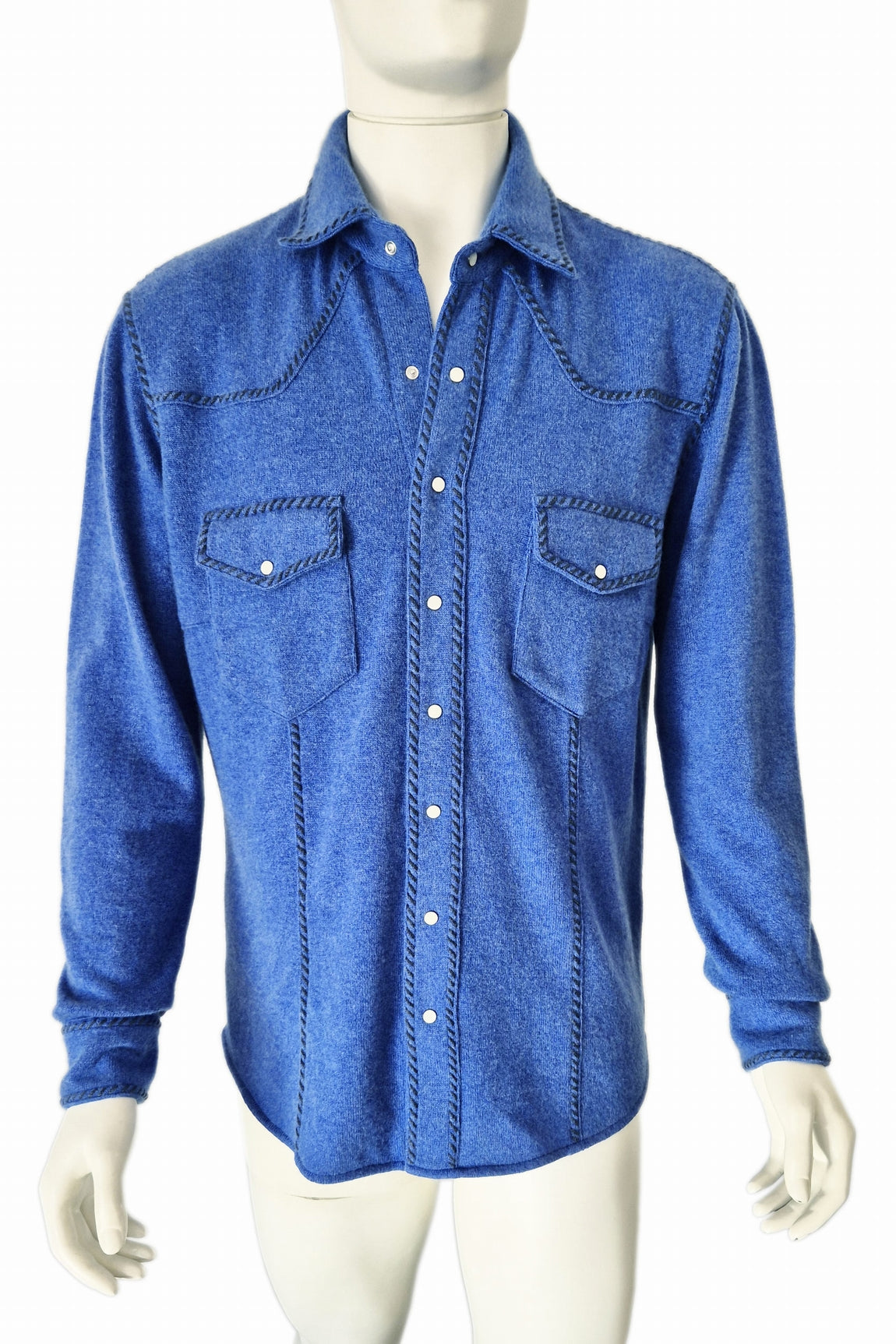 CHEMISE HOMME À SURPIQÛRES DENIM