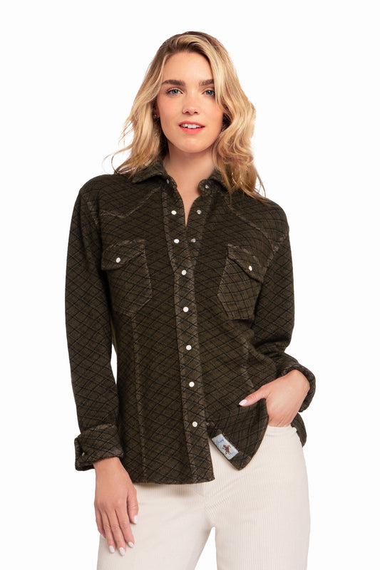 CHEMISE MULTIC. SURTEINTE KHAKI KHAKI