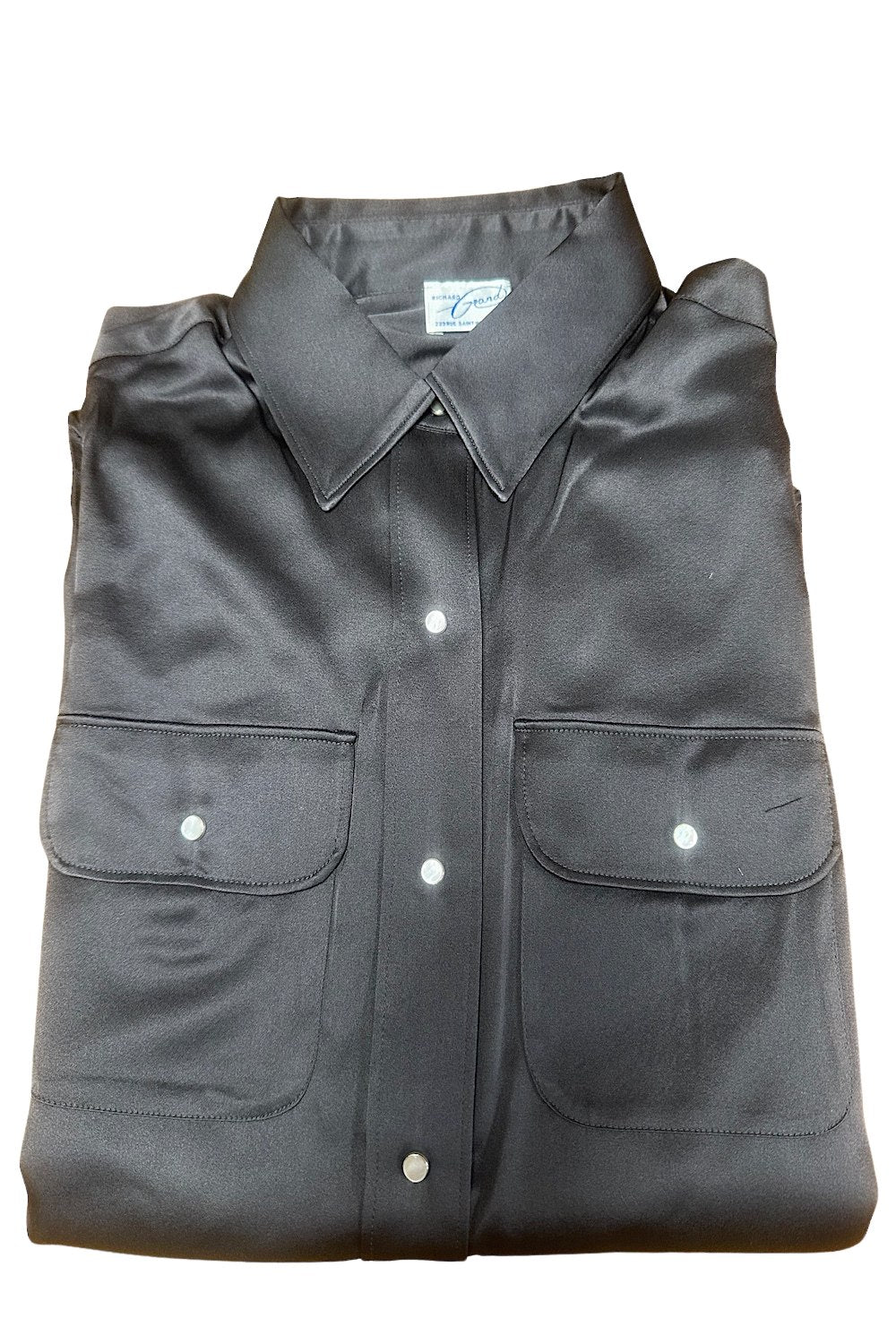 CHEMISE SOIE BOUTONS-PRESSION CHARCOAL 8079 CHARCOAL