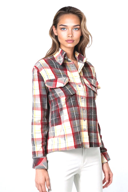CHEMISE TARTAN CACHEMIRE RED