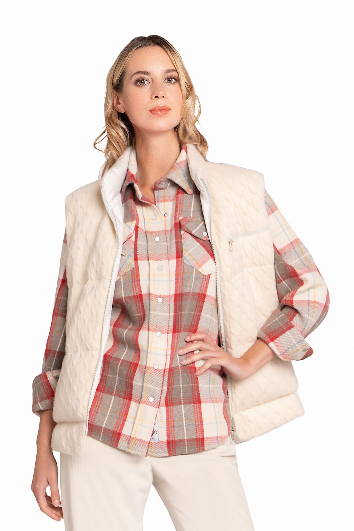 CHEMISE TARTAN CACHEMIRE RED