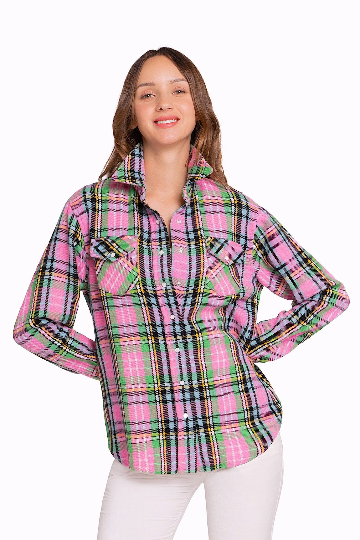 CHEMISE TARTAN CACHEMIRE VAR1