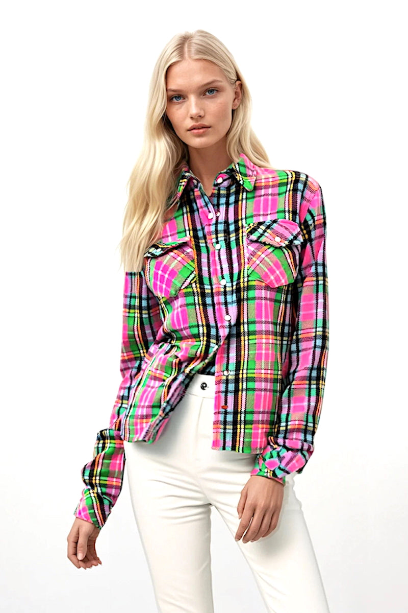 CHEMISE TARTAN CACHEMIRE VAR1