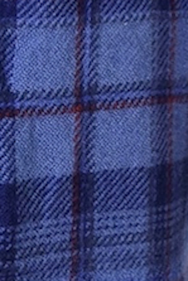 CHEMISE TISSÉE À CARREAUX BLUE DENIM BLUE