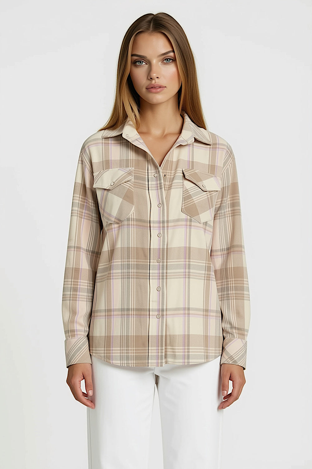 CHEMISE TISSÉE À CARREAUX VAR1 VAR1