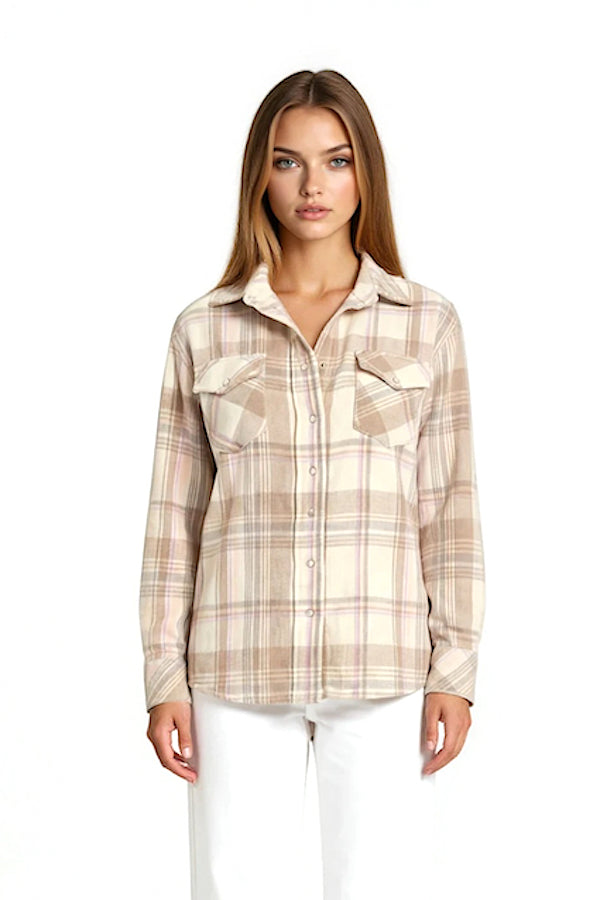 CHEMISE TISSÉE À CARREAUX VAR1 VAR1